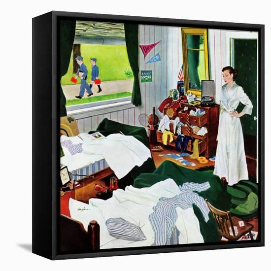 "Messy Room, Neat Boys", October 22, 1955-George Hughes-Framed Premier Image Canvas