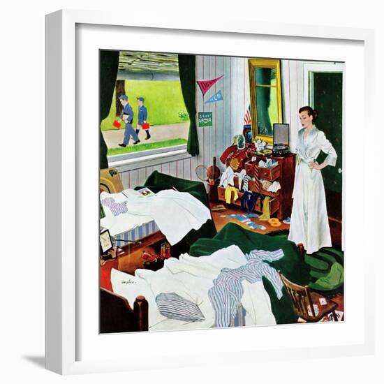 "Messy Room, Neat Boys", October 22, 1955-George Hughes-Framed Premium Giclee Print