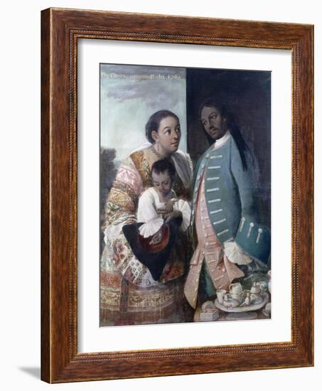 Mestizaje: de Chino Cambujo E India: Loba, 1763, Museo de América, Madrid-Miguel Cabrera-Framed Giclee Print