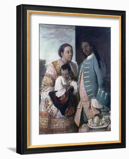 Mestizaje: de Chino Cambujo E India: Loba, 1763, Museo de América, Madrid-Miguel Cabrera-Framed Giclee Print