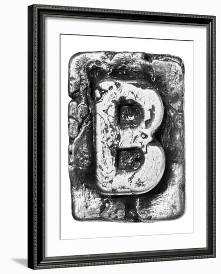 Metal Alloy Alphabet Letter B-donatas1205-Framed Art Print