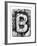 Metal Alloy Alphabet Letter B-donatas1205-Framed Art Print