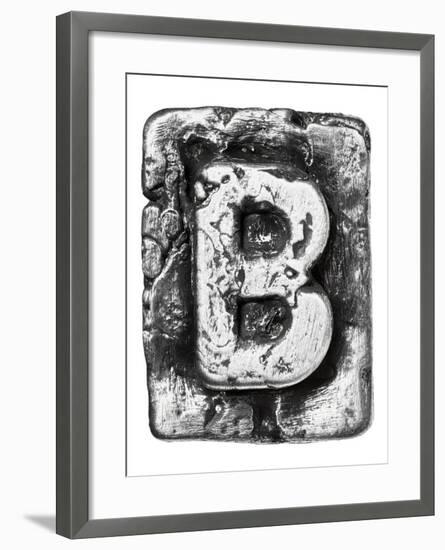 Metal Alloy Alphabet Letter B-donatas1205-Framed Art Print