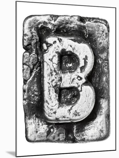 Metal Alloy Alphabet Letter B-donatas1205-Mounted Art Print