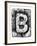 Metal Alloy Alphabet Letter B-donatas1205-Framed Art Print