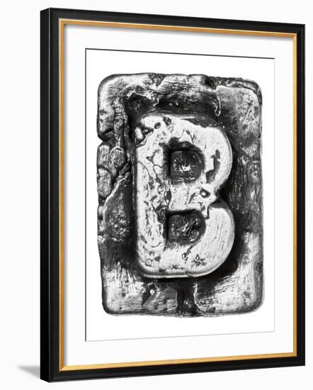 Metal Alloy Alphabet Letter B-donatas1205-Framed Art Print