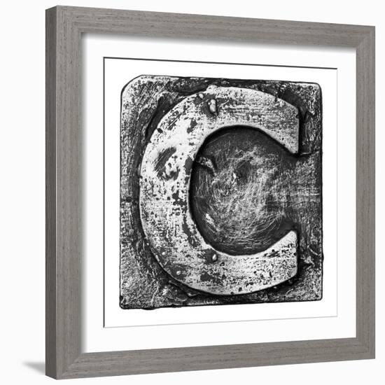 Metal Alloy Alphabet Letter C-donatas1205-Framed Premium Giclee Print