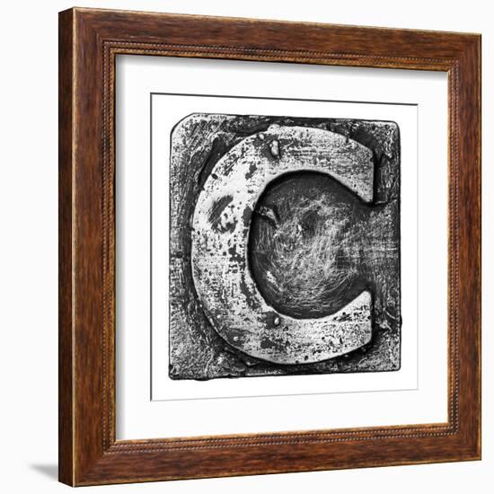 Metal Alloy Alphabet Letter C-donatas1205-Framed Art Print