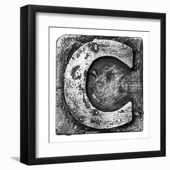 Metal Alloy Alphabet Letter C-donatas1205-Framed Art Print