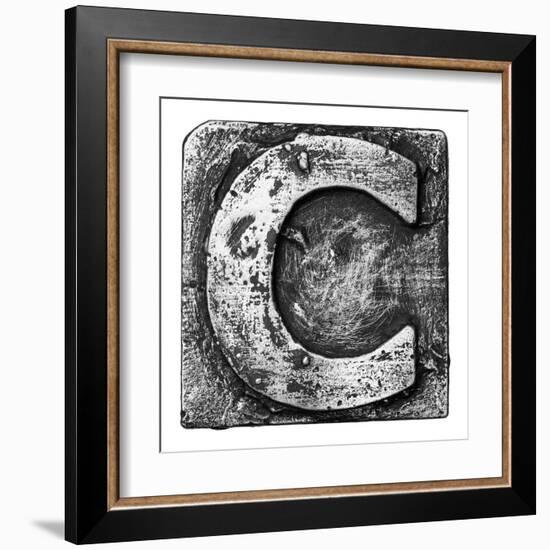 Metal Alloy Alphabet Letter C-donatas1205-Framed Art Print