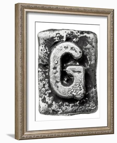 Metal Alloy Alphabet Letter G-donatas1205-Framed Art Print