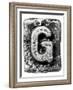 Metal Alloy Alphabet Letter G-donatas1205-Framed Art Print