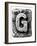 Metal Alloy Alphabet Letter G-donatas1205-Framed Art Print