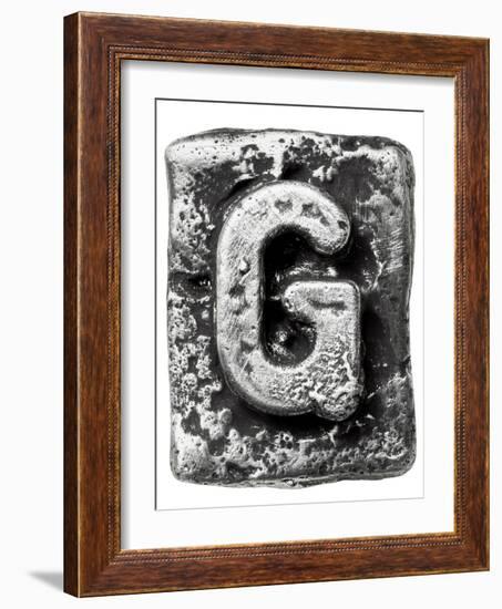 Metal Alloy Alphabet Letter G-donatas1205-Framed Art Print