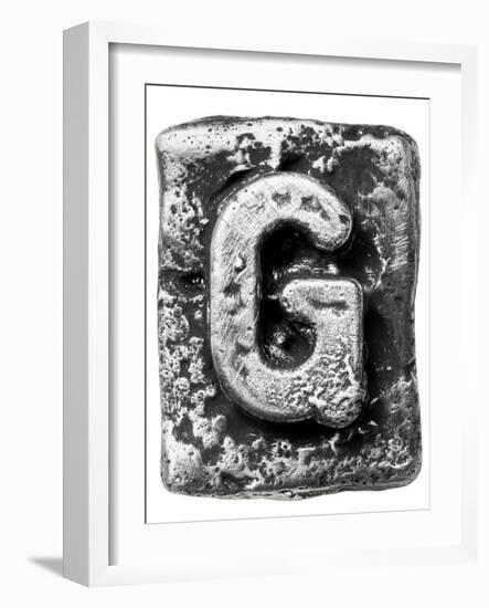 Metal Alloy Alphabet Letter G-donatas1205-Framed Art Print