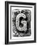 Metal Alloy Alphabet Letter G-donatas1205-Framed Art Print