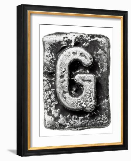 Metal Alloy Alphabet Letter G-donatas1205-Framed Art Print