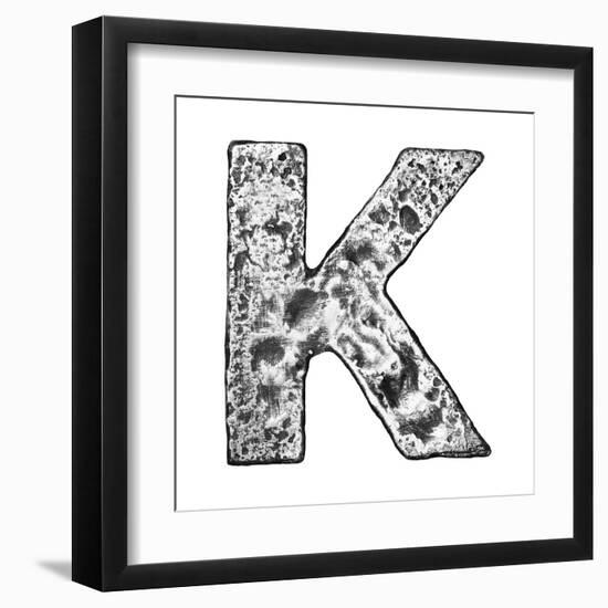 Metal Alloy Alphabet Letter K-donatas1205-Framed Art Print