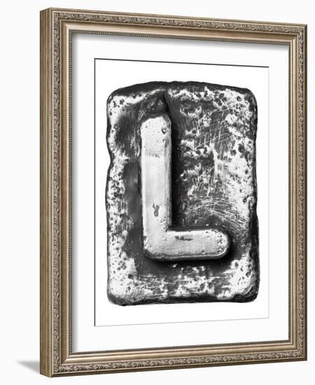 Metal Alloy Alphabet Letter L-donatas1205-Framed Premium Giclee Print