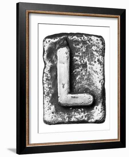 Metal Alloy Alphabet Letter L-donatas1205-Framed Premium Giclee Print