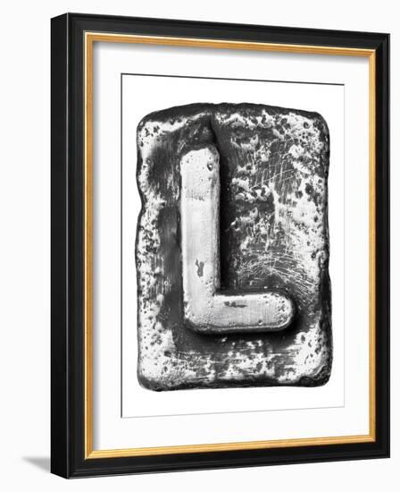 Metal Alloy Alphabet Letter L-donatas1205-Framed Premium Giclee Print