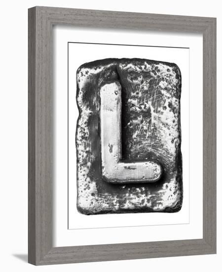 Metal Alloy Alphabet Letter L-donatas1205-Framed Art Print