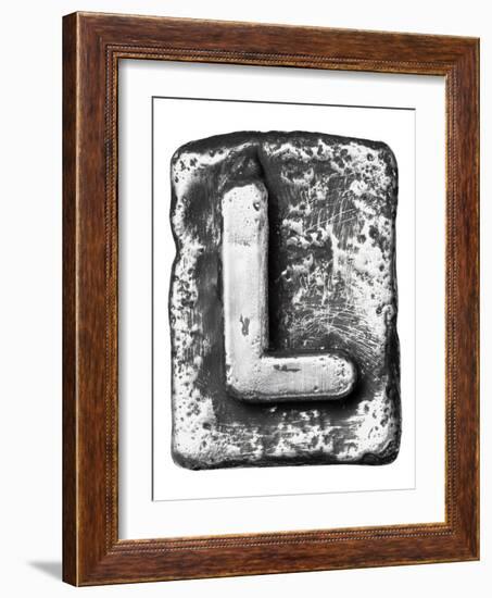 Metal Alloy Alphabet Letter L-donatas1205-Framed Art Print