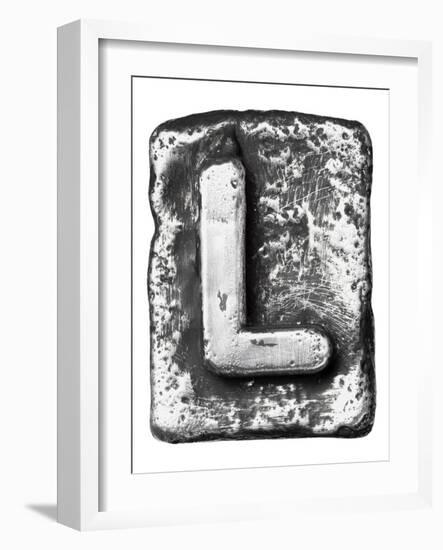 Metal Alloy Alphabet Letter L-donatas1205-Framed Art Print