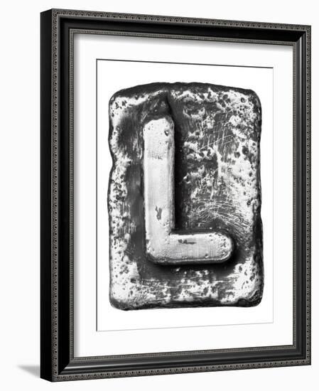 Metal Alloy Alphabet Letter L-donatas1205-Framed Art Print