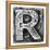 Metal Alloy Alphabet Letter R-donatas1205-Framed Stretched Canvas