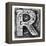 Metal Alloy Alphabet Letter R-donatas1205-Framed Stretched Canvas