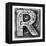 Metal Alloy Alphabet Letter R-donatas1205-Framed Stretched Canvas