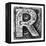 Metal Alloy Alphabet Letter R-donatas1205-Framed Stretched Canvas