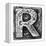 Metal Alloy Alphabet Letter R-donatas1205-Framed Stretched Canvas