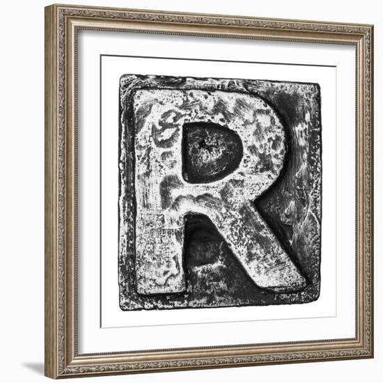 Metal Alloy Alphabet Letter R-donatas1205-Framed Premium Giclee Print