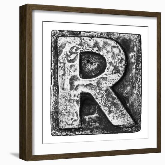 Metal Alloy Alphabet Letter R-donatas1205-Framed Premium Giclee Print