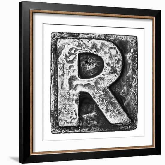 Metal Alloy Alphabet Letter R-donatas1205-Framed Premium Giclee Print