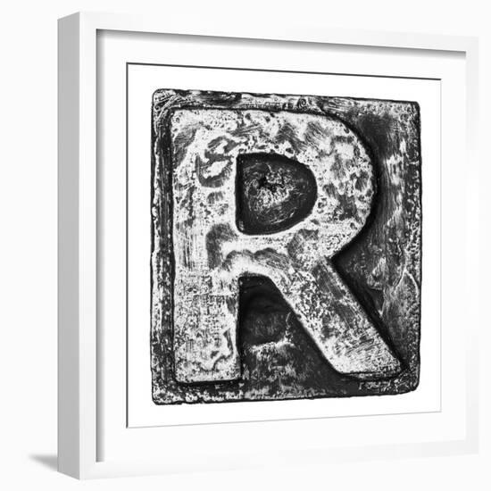 Metal Alloy Alphabet Letter R-donatas1205-Framed Premium Giclee Print