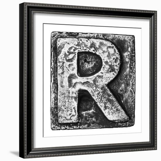 Metal Alloy Alphabet Letter R-donatas1205-Framed Premium Giclee Print