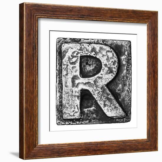 Metal Alloy Alphabet Letter R-donatas1205-Framed Art Print