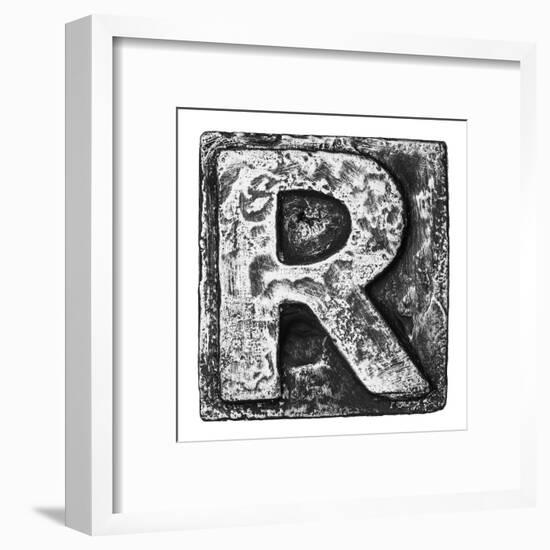 Metal Alloy Alphabet Letter R-donatas1205-Framed Art Print