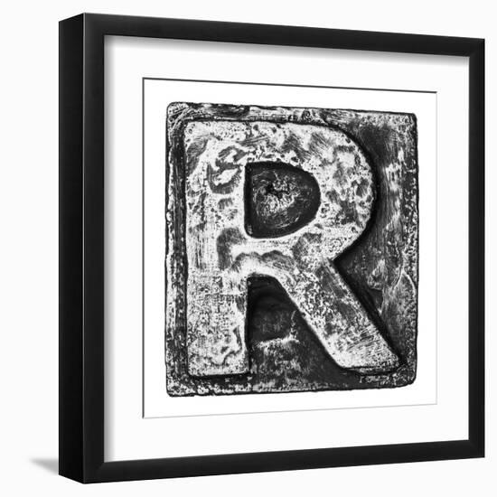 Metal Alloy Alphabet Letter R-donatas1205-Framed Art Print