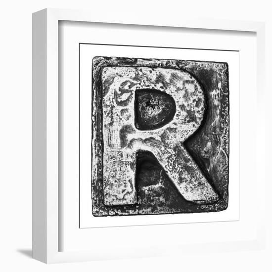 Metal Alloy Alphabet Letter R-donatas1205-Framed Art Print