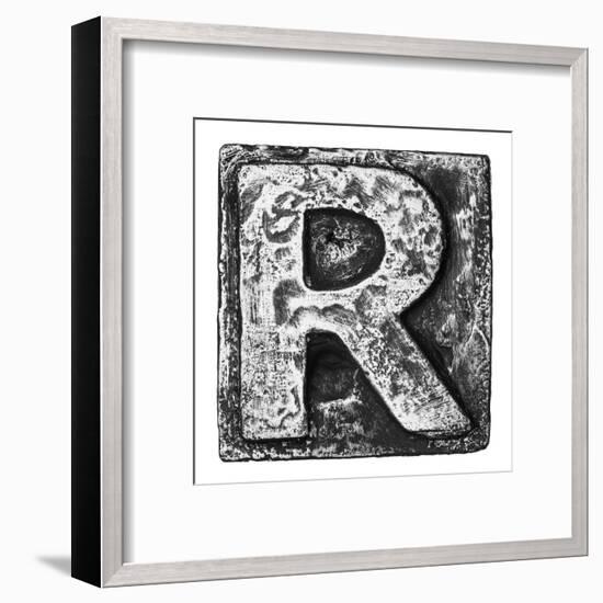 Metal Alloy Alphabet Letter R-donatas1205-Framed Art Print