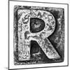 Metal Alloy Alphabet Letter R-donatas1205-Mounted Art Print