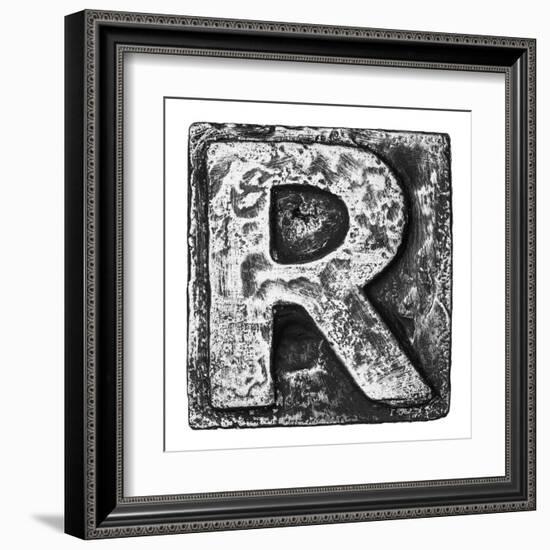 Metal Alloy Alphabet Letter R-donatas1205-Framed Art Print