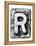 Metal Alloy Alphabet Letter R-donatas1205-Framed Stretched Canvas