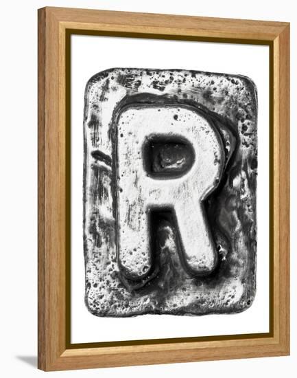 Metal Alloy Alphabet Letter R-donatas1205-Framed Stretched Canvas