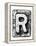 Metal Alloy Alphabet Letter R-donatas1205-Framed Stretched Canvas