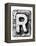 Metal Alloy Alphabet Letter R-donatas1205-Framed Stretched Canvas